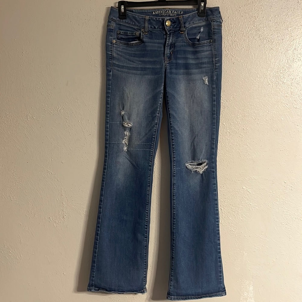 American Eagle, distressed, favorite boyfriend jeans women’s size 8 extra long